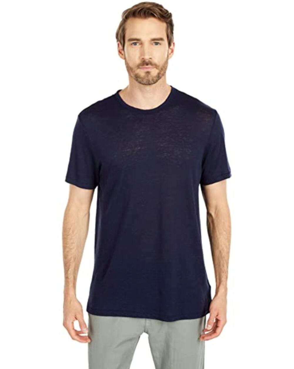 BLDWN Nolen Black Linen T-Shirt Crewneck Short Sleeves USA Relaxed Fit Men L